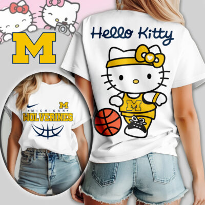 Michigan Wolverines | Premium NCAA Hello Kitty Basketball Women Shirt