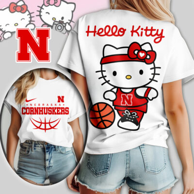 Nebraska Cornhuskers | Premium NCAA Hello Kitty Basketball Women Shirt