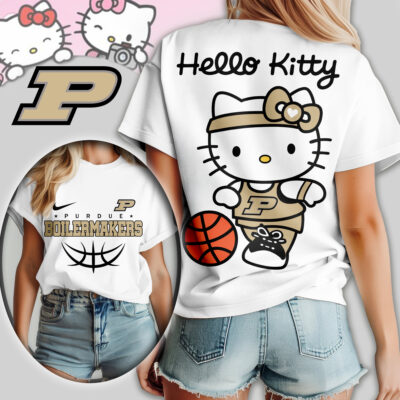 Purdue Boilermakers | Premium NCAA Hello Kitty Basketball Women Shirt