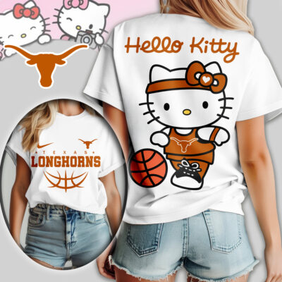 Texas Longhorns | Premium NCAA Hello Kitty Basketball Women Shirt