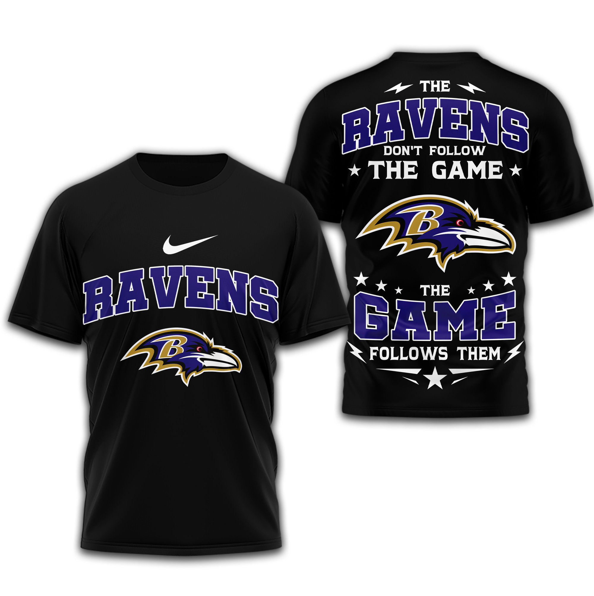 Baltimore Ravens | Premium NFL Rule The Field 3D Shirt - Image 2
