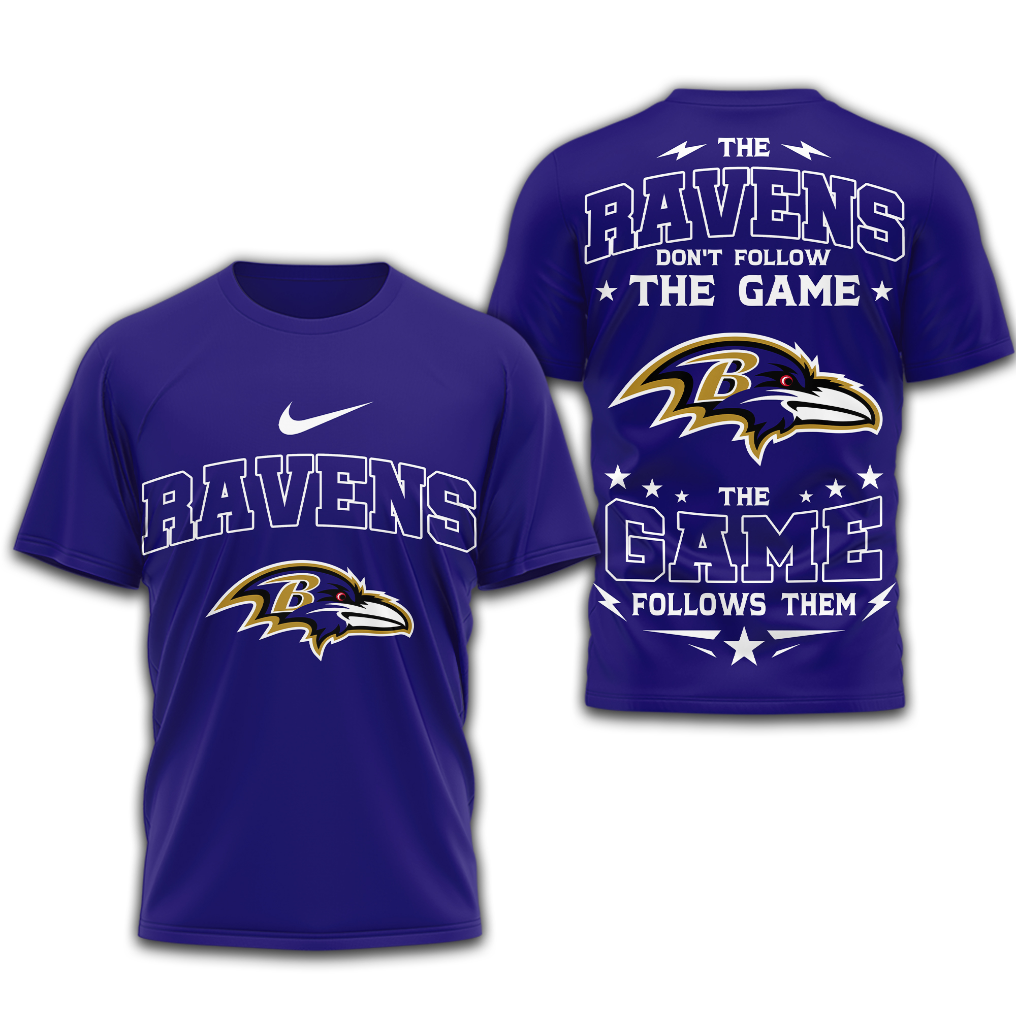 Baltimore Ravens | Premium NFL Rule The Field 3D Shirt - Image 3
