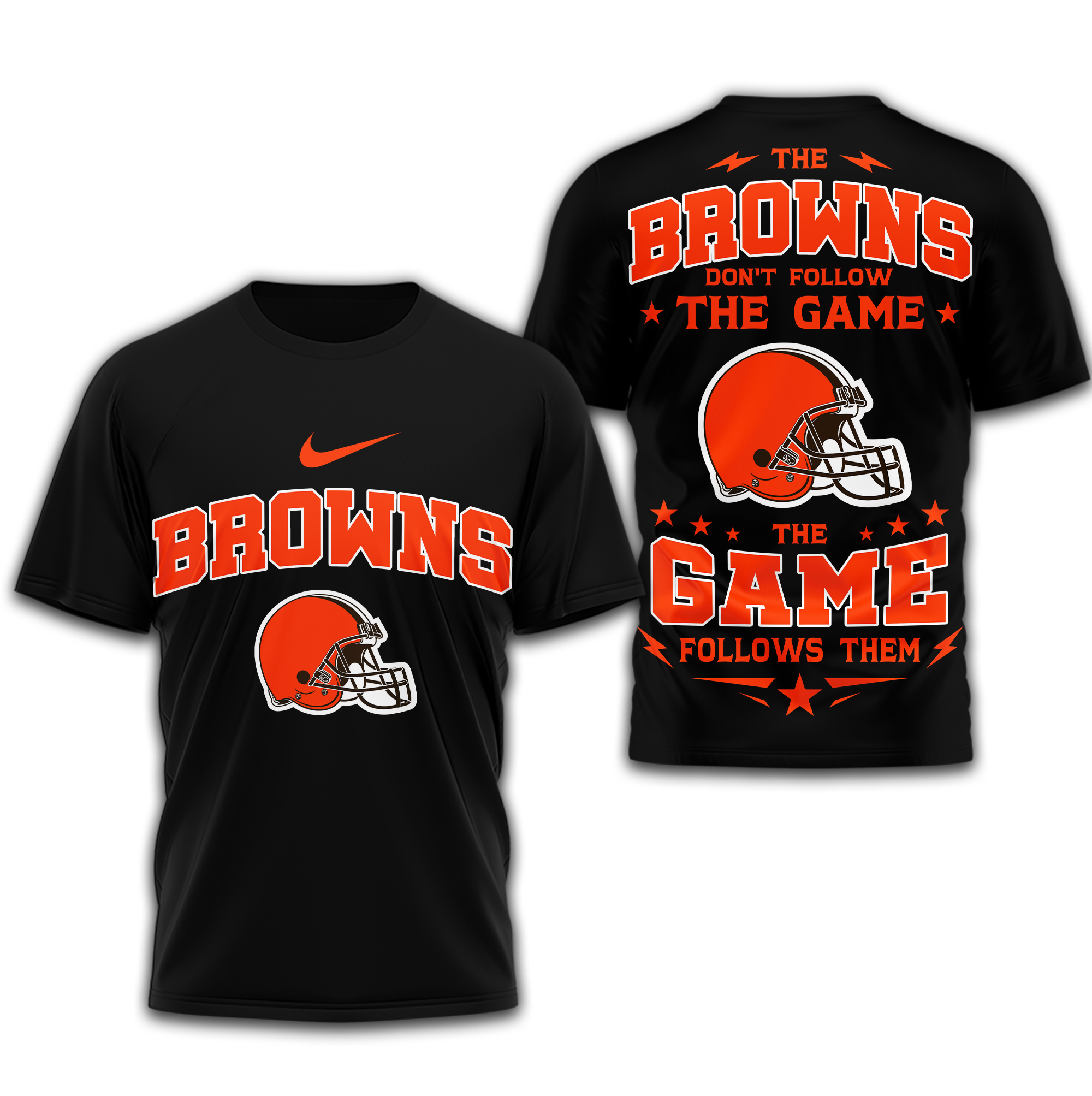 Cleveland Browns | Premium NFL Rule The Field 3D Shirt - Image 2