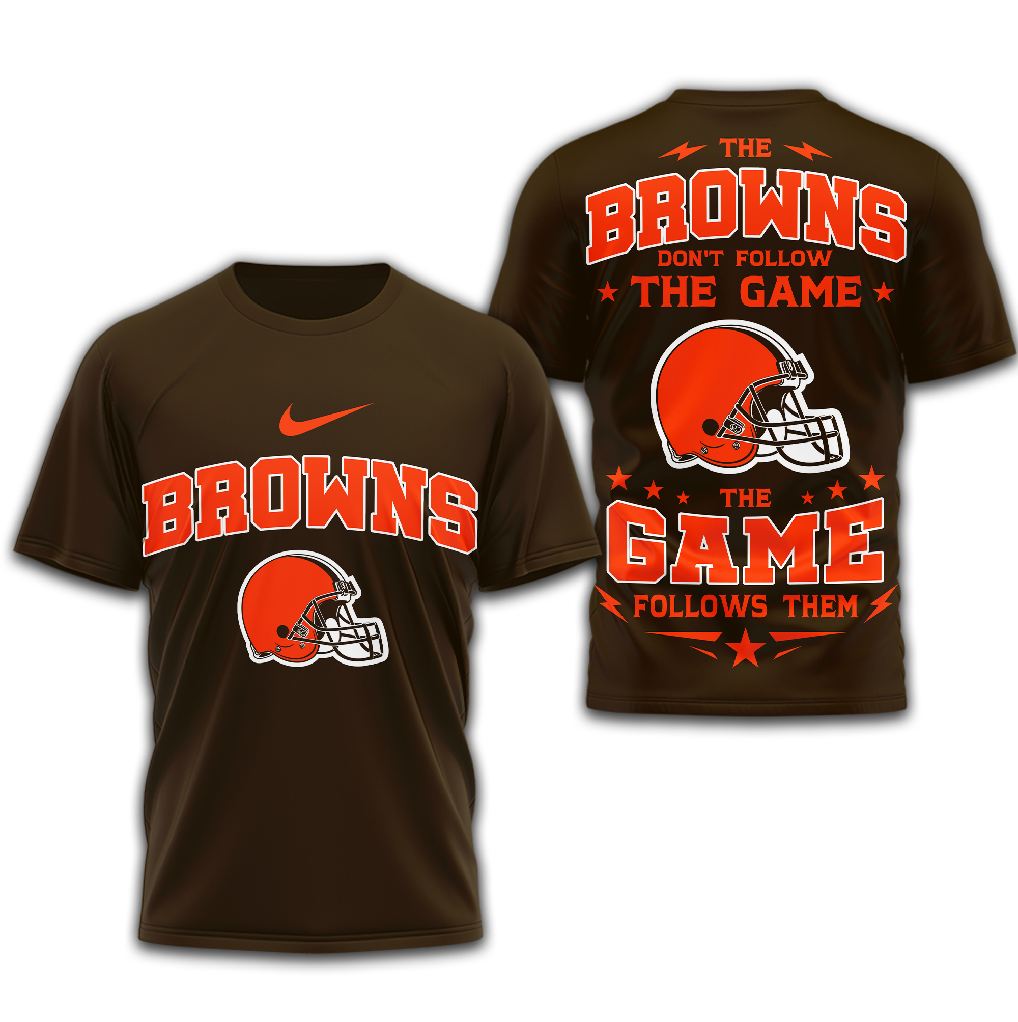 Cleveland Browns | Premium NFL Rule The Field 3D Shirt - Image 3