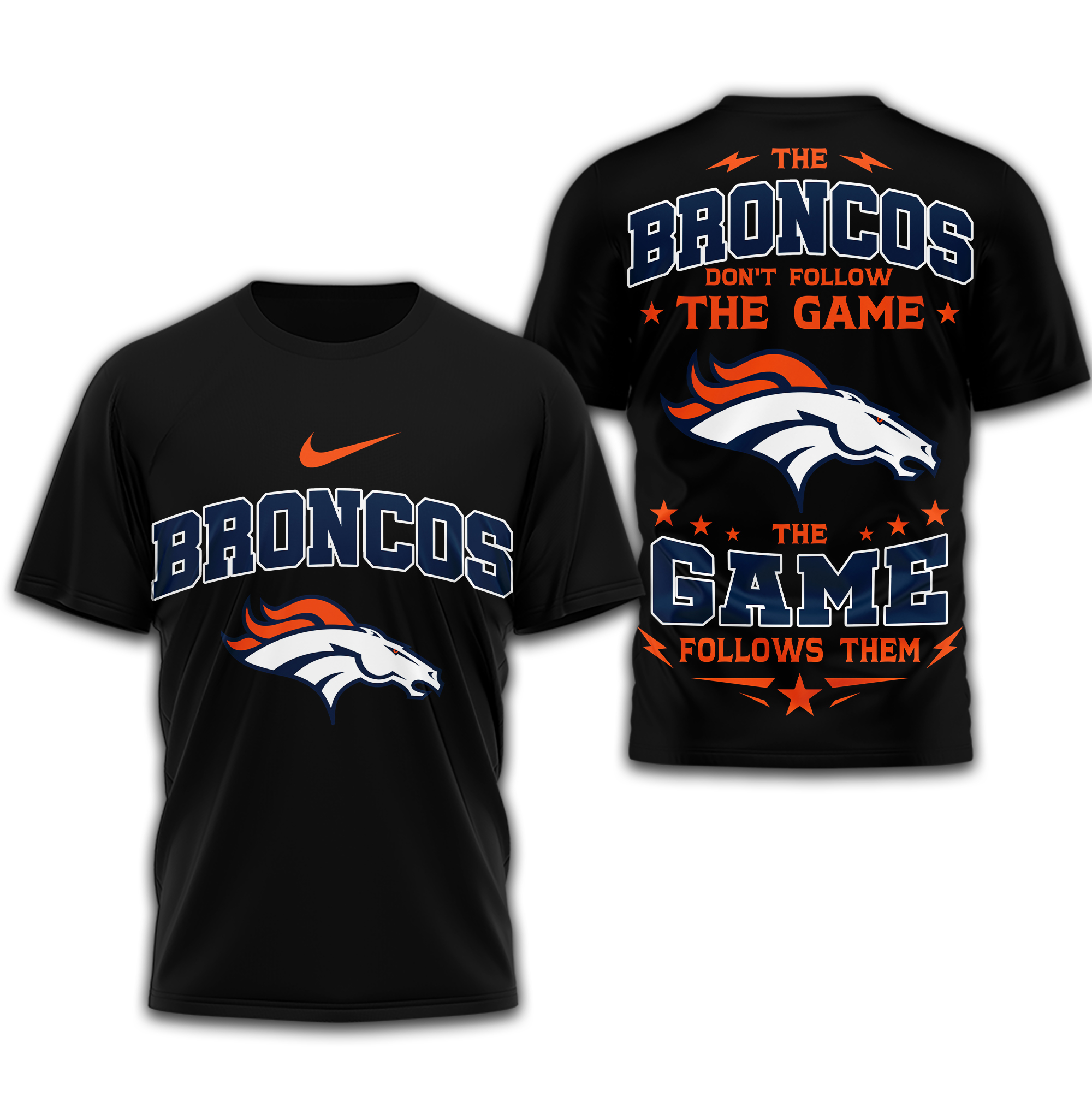 Denver Broncos | Premium NFL Rule The Field 3D Shirt - Image 2