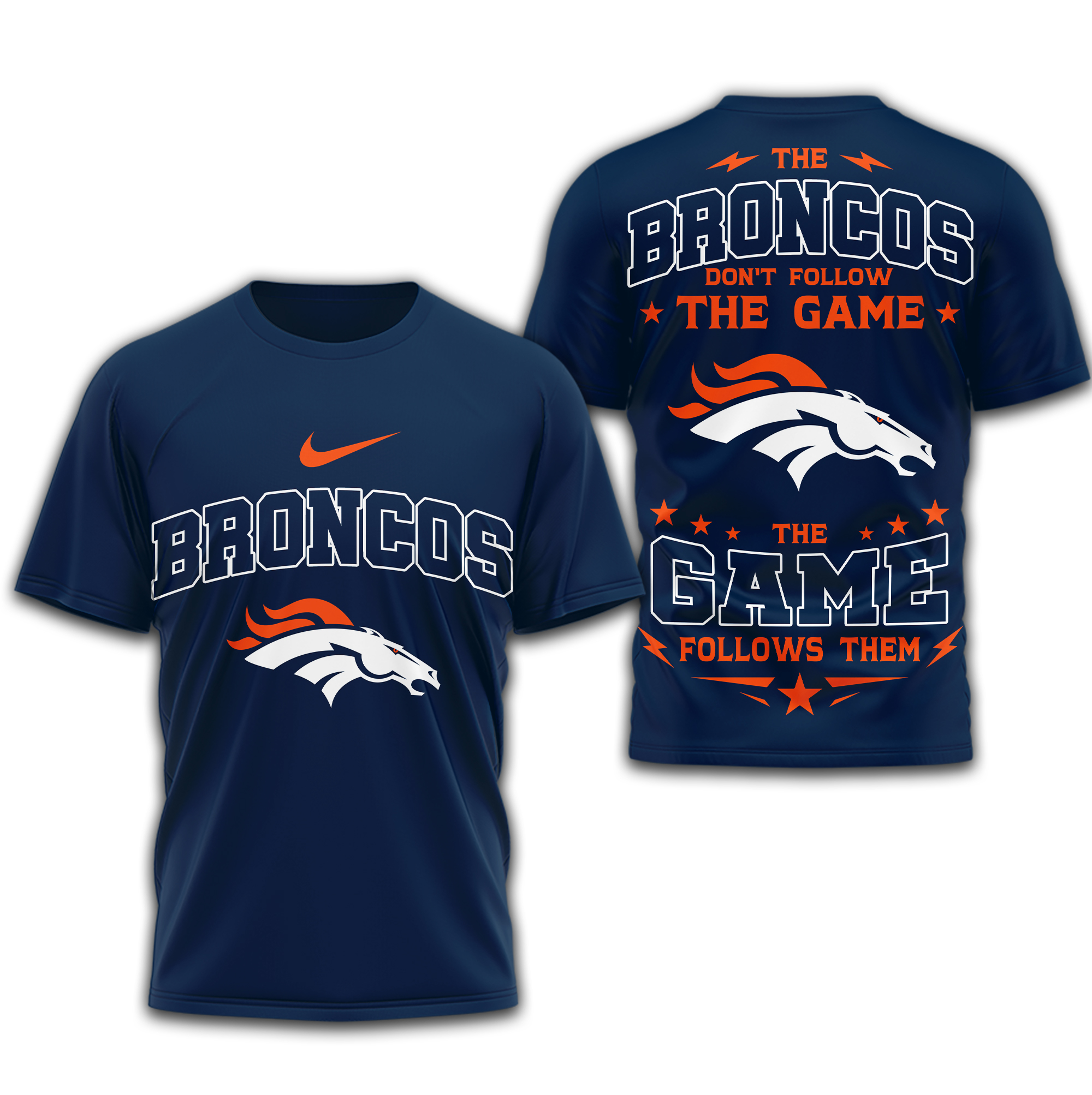 Denver Broncos | Premium NFL Rule The Field 3D Shirt - Image 3