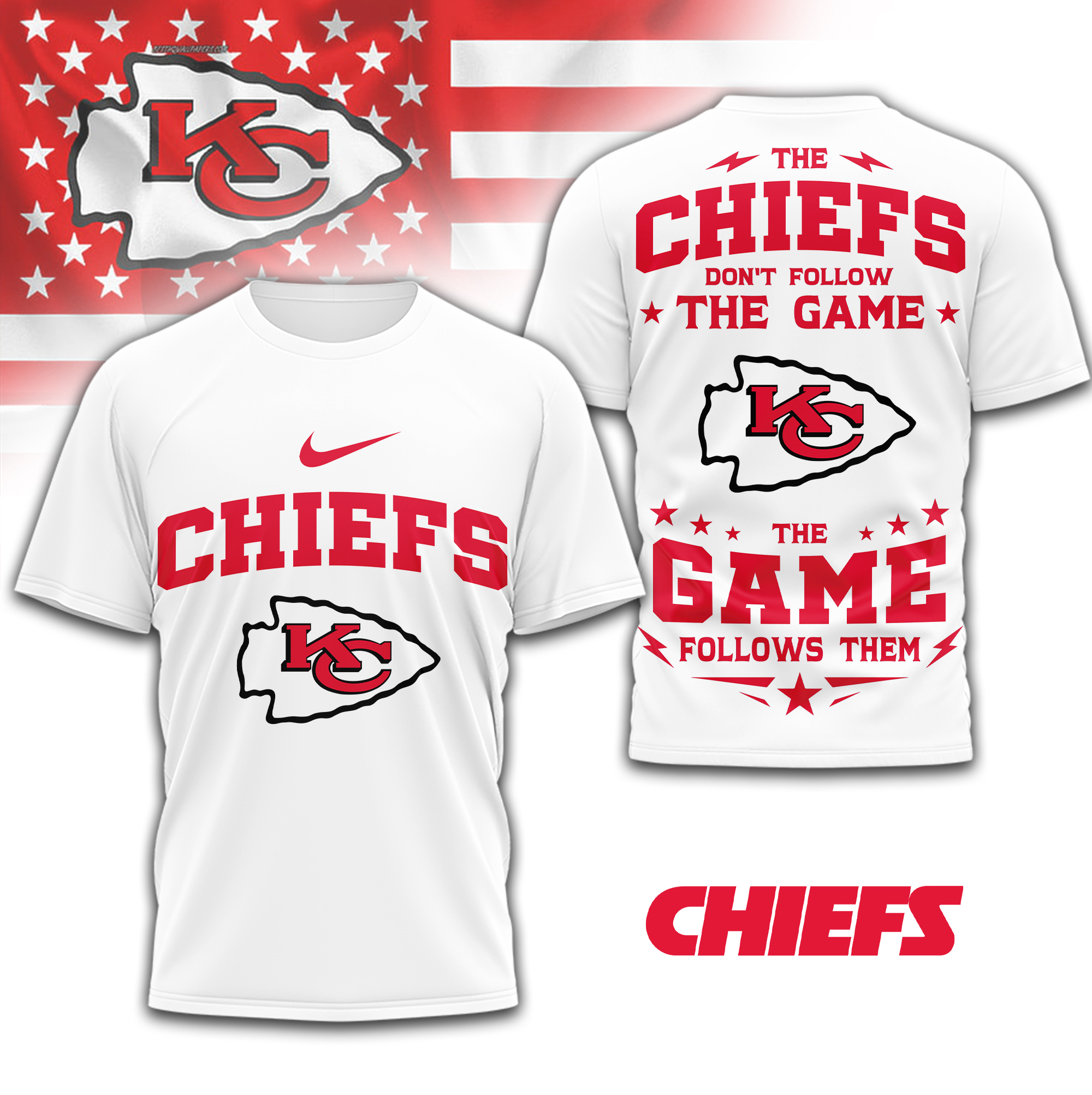 Kansas City Chiefs | Premium NFL Rule The Field 3D Shirt