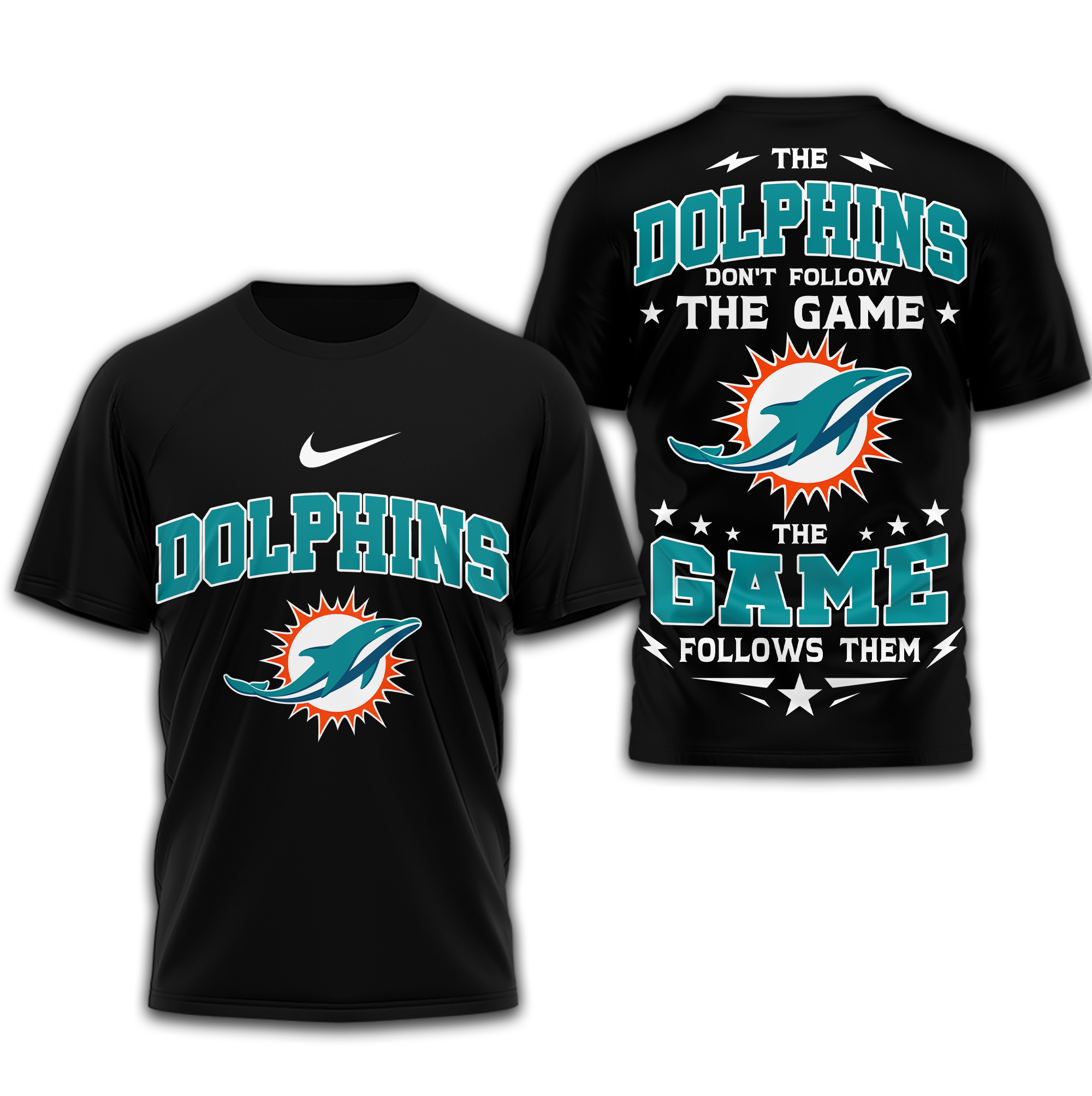 Miami Dolphins | Premium NFL Rule The Field 3D Shirt - Image 2