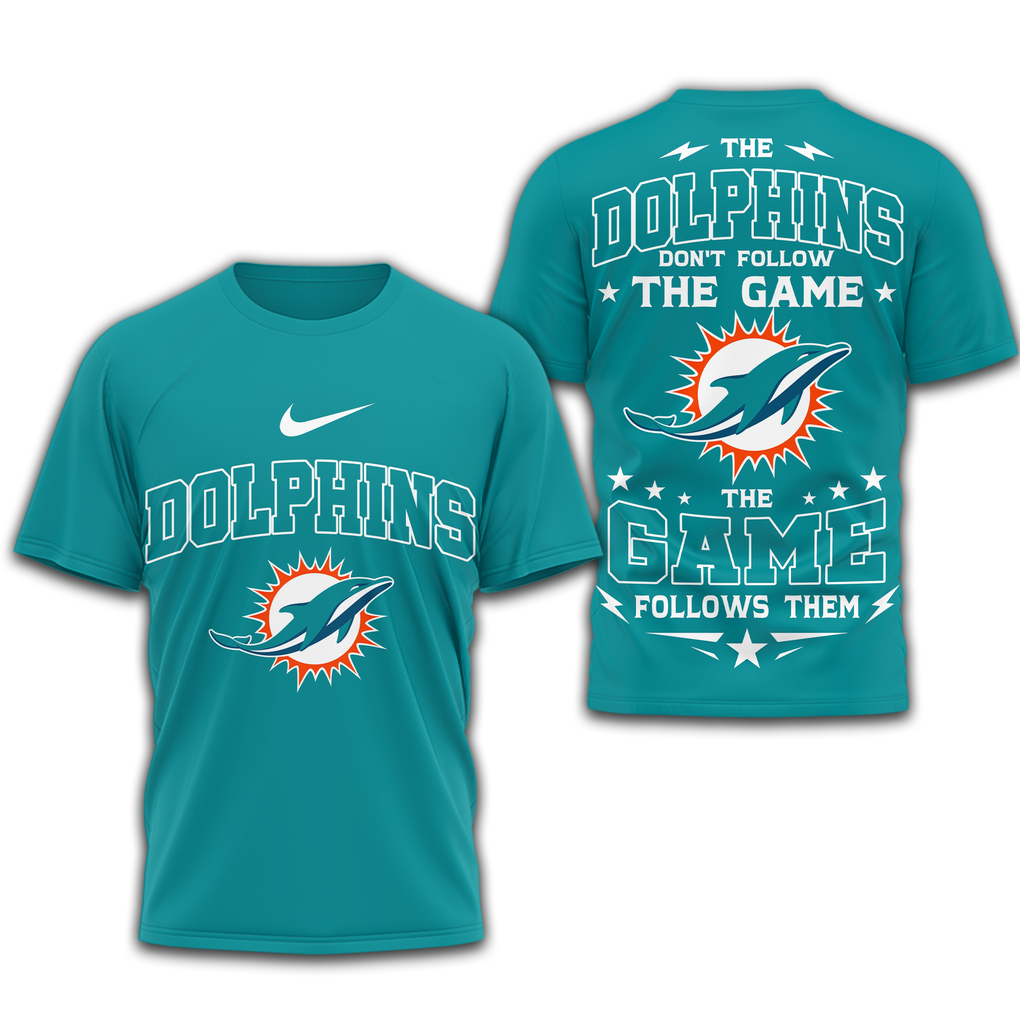 Miami Dolphins | Premium NFL Rule The Field 3D Shirt - Image 3
