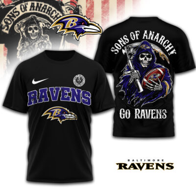 Baltimore Ravens | Premium NFL Sons of Anarchy 3D Shirt - 2XL