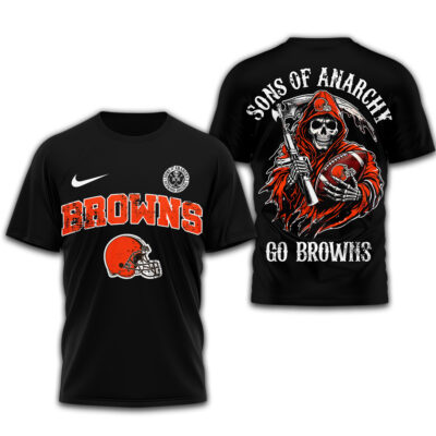 Alternative view of Cleveland Browns | Premium NFL Sons of Anarchy 3D Shirt