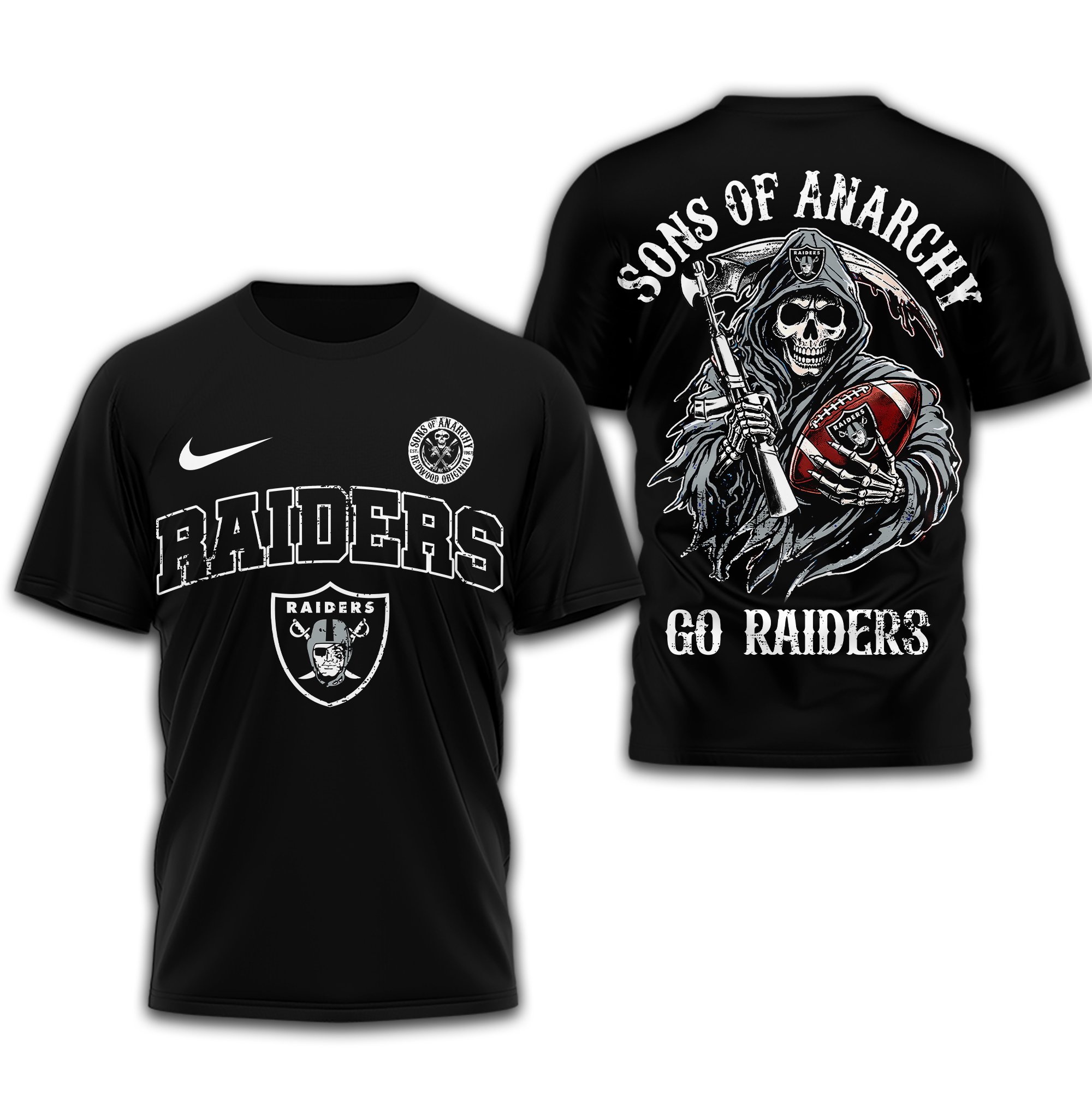 Las Vegas Raiders | Premium NFL Sons of Anarchy 3D Shirt - Image 2