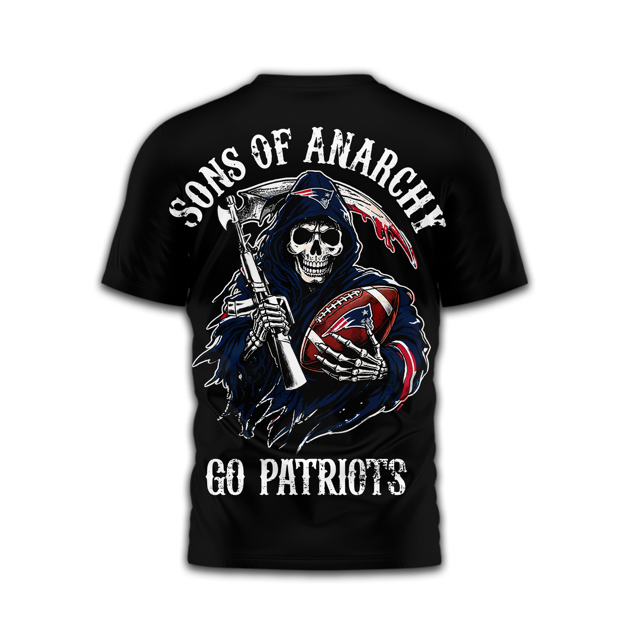 New England Patriots | Premium NFL Sons of Anarchy 3D Shirt - Image 4
