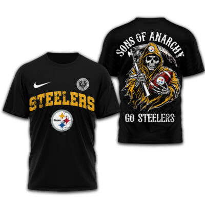 Alternative view of Pittsburgh Steelers | Premium NFL Sons of Anarchy 3D Shirt