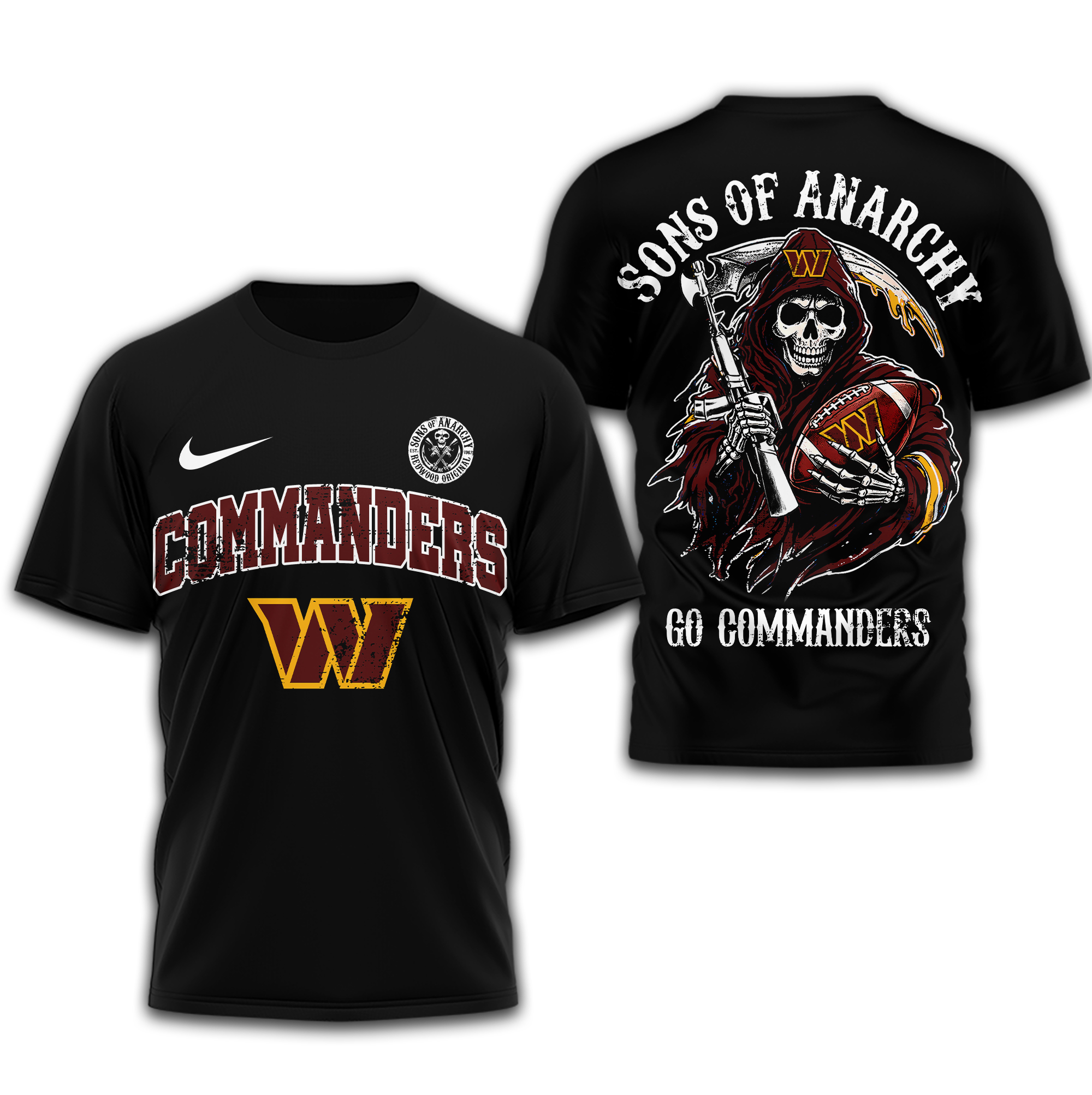 Washington Commanders | Premium NFL Sons of Anarchy 3D Shirt - Image 2