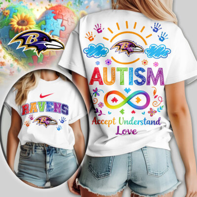 Baltimore Ravens | Premium NFL National Autism Acceptance Month Women Shirt