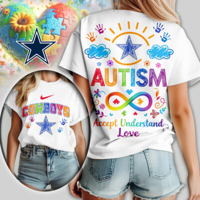 Dallas Cowboys | Premium NFL National Autism Acceptance Month Women Shirt