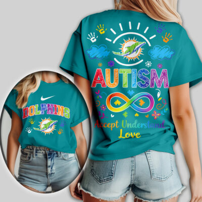 Miami Dolphins | Premium NFL National Autism Acceptance Month Women Shirt