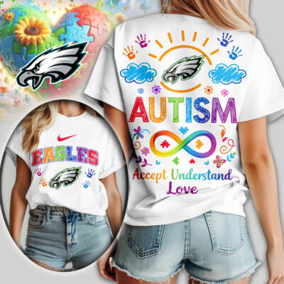 Philadelphia Eagles | Premium NFL National Autism Acceptance Month Women Shirt
