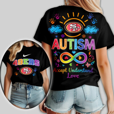 San Francisco 49ers | Premium NFL National Autism Acceptance Month Women Shirt