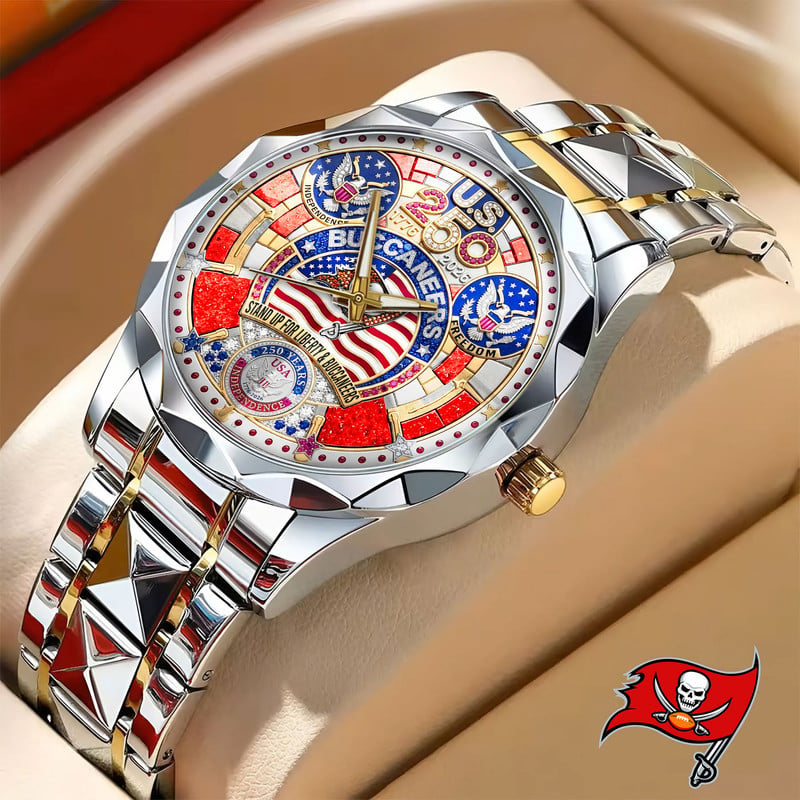 Tampa Bay Buccaneers | Prermium NFL 250 Years Of America Fashion Design Men Watch