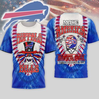 Buffalo Bills | Premium NFL Grateful Dead 250 Years Of America 3D Shirt - 4XL