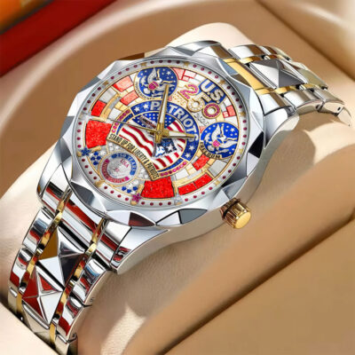 New England Patriots | Prermium NFL 250 Years Of America Fashion Design Men Watch - Default Title