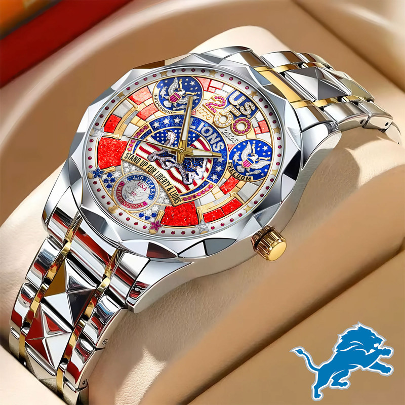 Detroit Lions | Prermium NFL 250 Years Of America Fashion Design Men Watch
