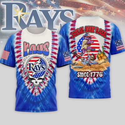 Tampa Bay Rays | Premium MLB Grateful Dead 250 Years Of America 3D Shirt - 5XL