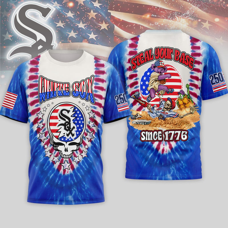 Chicago White Sox | Premium MLB Grateful Dead 250 Years Of America 3D Shirt