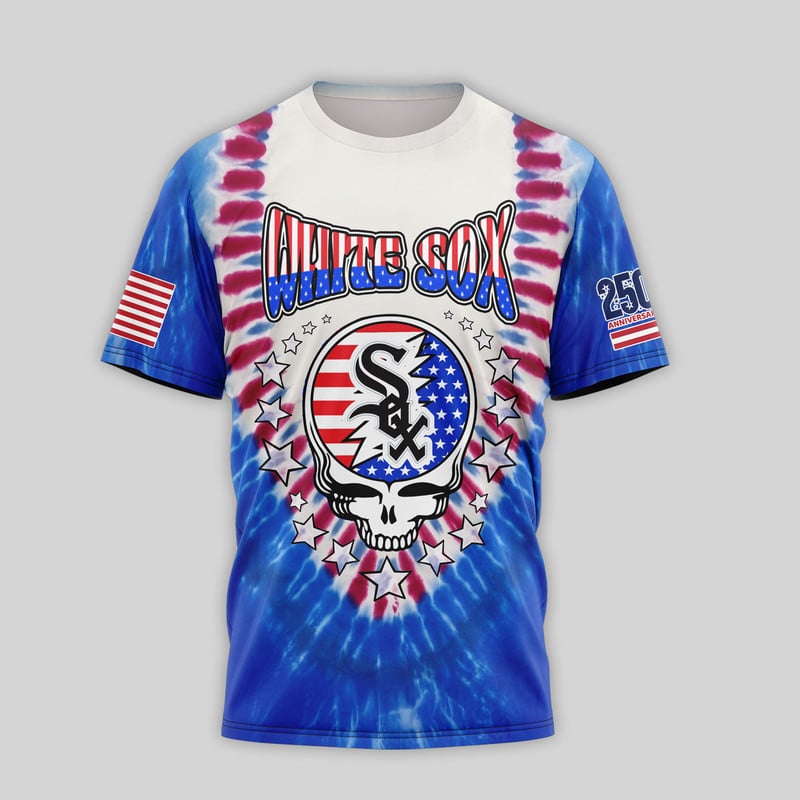 Chicago White Sox | Premium MLB Grateful Dead 250 Years Of America 3D Shirt - Image 2