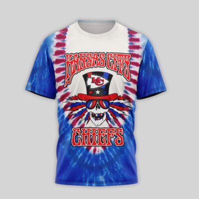 Alternative view of Kansas City Chiefs | Premium NFL Grateful Dead 250 Years Of America 3D Shirt