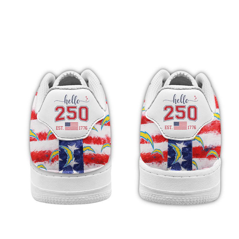 Los Angeles Chargers | Premium NFL 250 Years Of America AF1 Shoes - Image 3
