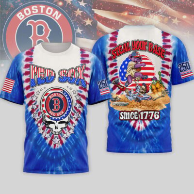 Boston Red Sox | Premium MLB Grateful Dead 250 Years Of America 3D Shirt