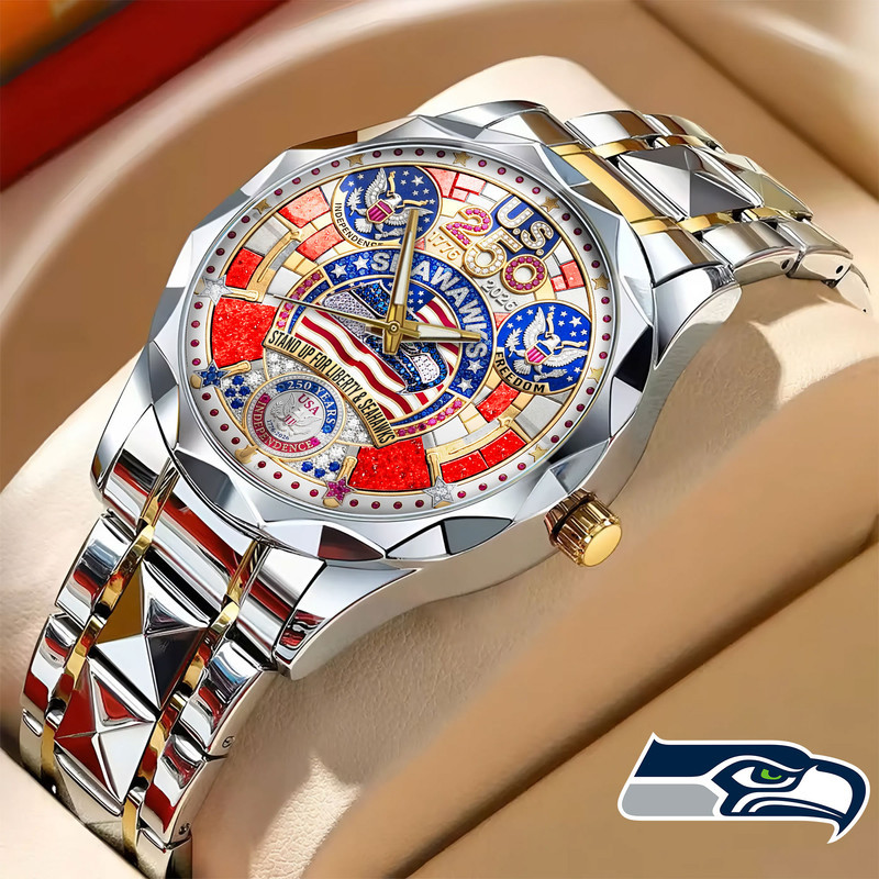 Seattle Seahawks | Prermium NFL 250 Years Of America Fashion Design Men Watch
