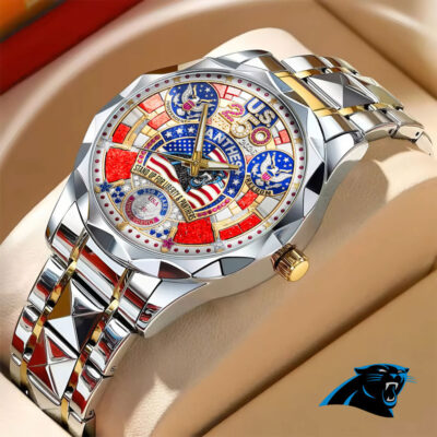 Carolina Panthers | Prermium NFL 250 Years Of America Fashion Design Men Watch - Default Title