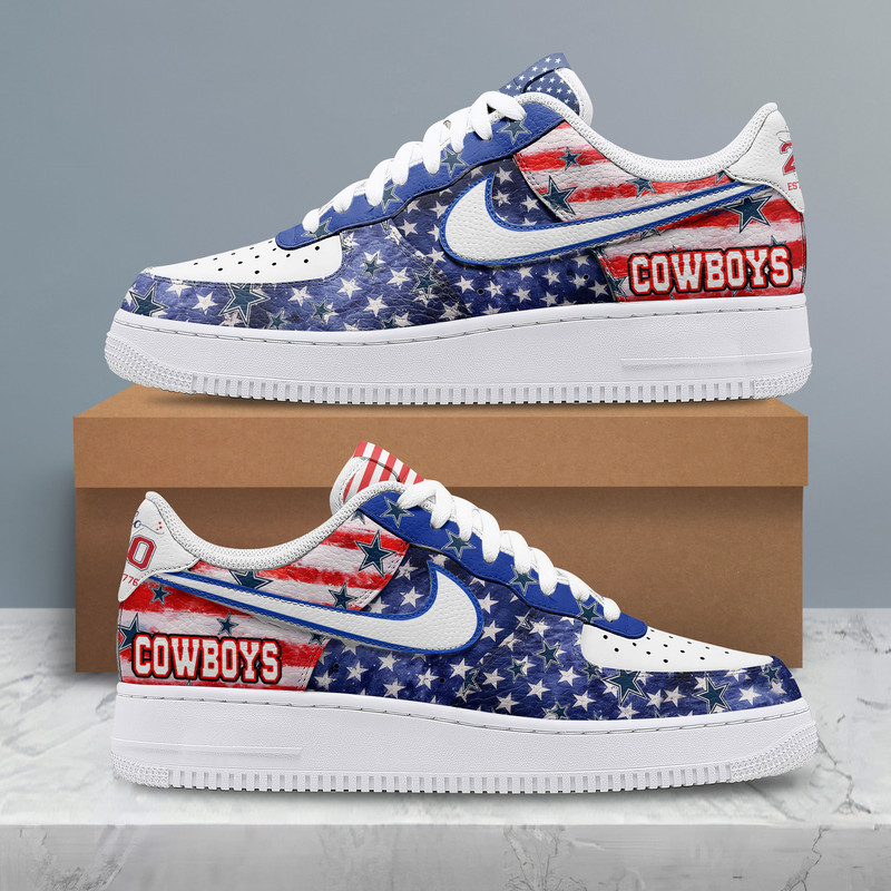 Dallas Cowboys | Premium NFL 250 Years Of America AF1 Shoes - Image 2