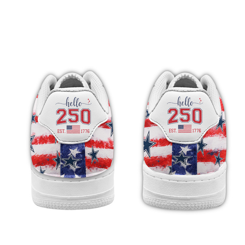 Dallas Cowboys | Premium NFL 250 Years Of America AF1 Shoes - Image 3