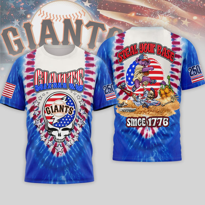 San Francisco Giants | Premium MLB Grateful Dead 250 Years Of America 3D Shirt