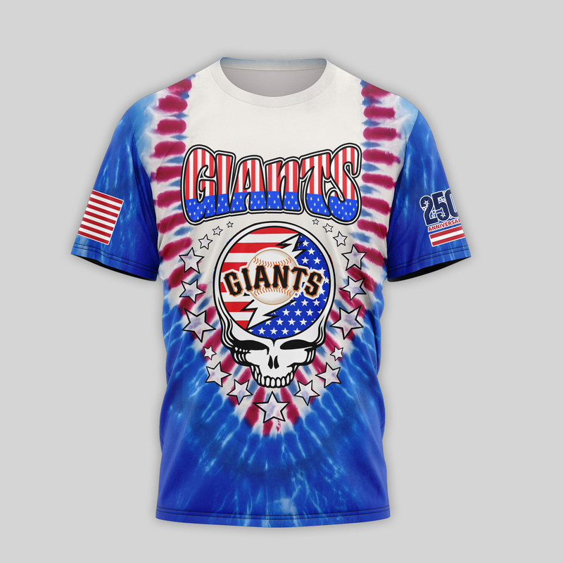 San Francisco Giants | Premium MLB Grateful Dead 250 Years Of America 3D Shirt - Image 2