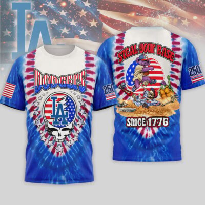 Los Angeles Dodgers | Premium MLB Grateful Dead 250 Years Of America 3D Shirt