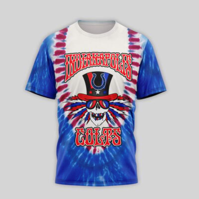 Alternative view of Indianapolis Colts | Premium NFL Grateful Dead 250 Years Of America 3D Shirt