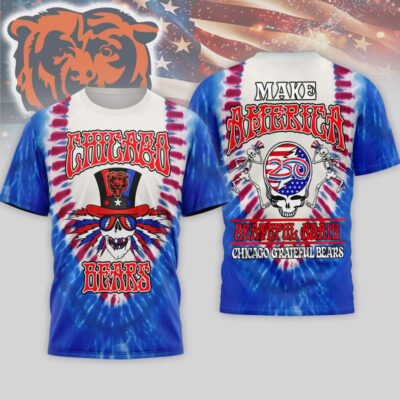 Chicago Bears | Premium NFL Grateful Dead 250 Years Of America 3D Shirt - 5XL