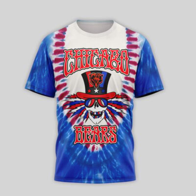 Alternative view of Chicago Bears | Premium NFL Grateful Dead 250 Years Of America 3D Shirt