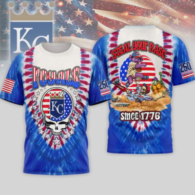 Kansas City Royals | Premium MLB Grateful Dead 250 Years Of America 3D Shirt