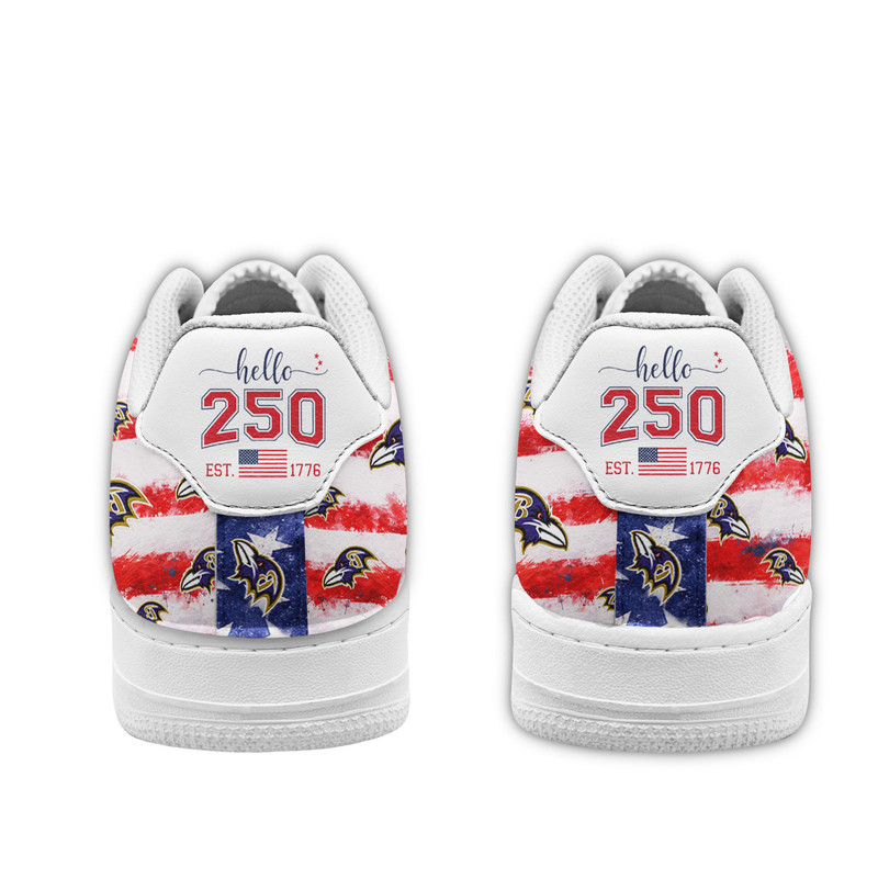 Baltimore Ravens | Premium NFL 250 Years Of America AF1 Shoes - Image 3
