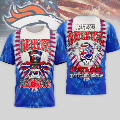 Denver Broncos | Premium NFL Grateful Dead 250 Years Of America 3D Shirt