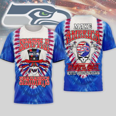 Seattle Seahawks | Premium NFL Grateful Dead 250 Years Of America 3D Shirt