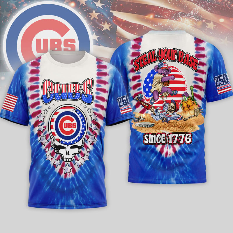 Chicago Cubs | Premium MLB Grateful Dead 250 Years Of America 3D Shirt