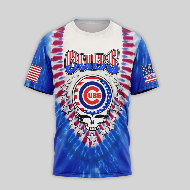 Chicago Cubs | Premium MLB Grateful Dead 250 Years Of America 3D Shirt - Image 2